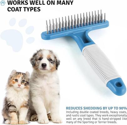 Show full view: POODLIE Poodle Pet Dog Grooming Rake, Blue slide 8 of 9