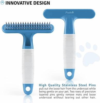 Show full view: POODLIE Poodle Pet Dog Grooming Rake, Blue slide 7 of 9