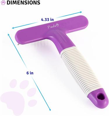 Show full view: POODLIE Poodle Pet Dog Grooming Rake, Purple slide 6 of 9