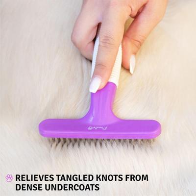 Show full view: POODLIE Poodle Pet Dog Grooming Rake, Purple slide 5 of 9