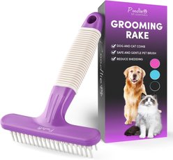 POODLIE Poodle Pet Dog Grooming Rake, Purple