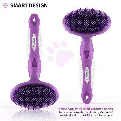Show full view: POODLIE Round Bristle Brush for Dogs & Cats, Purple slide 7 of 10