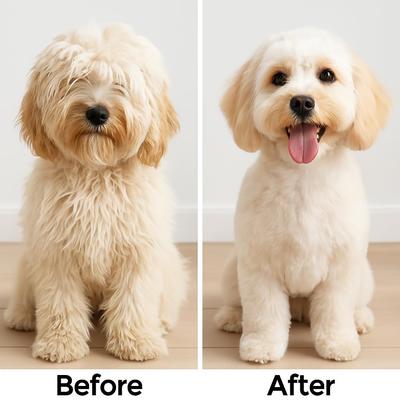 Show full view: POODLIE Round Bristle Brush for Dogs & Cats, Purple slide 5 of 10