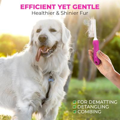 Show full view: POODLIE Poodle Pet Detangling Dog & Cat Comb, Pink slide 7 of 8