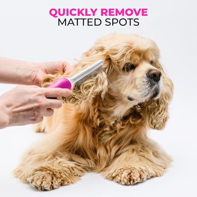 Show full view: POODLIE Poodle Pet Detangling Dog & Cat Comb, Pink slide 5 of 8