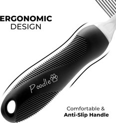 POODLIE Poodle Pet Detangling Dog & Cat Comb, Black slide 2 of 7
