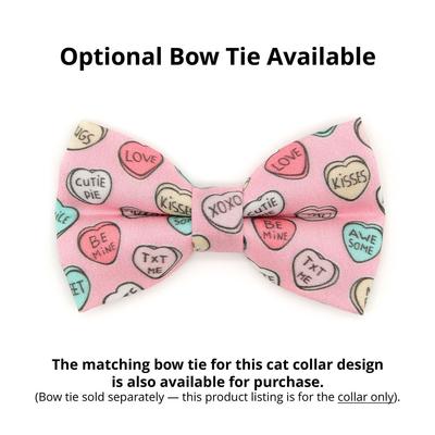 Show full view: Made By Cleo Conversation Hearts Cat Collar, Pink, 8 to 13-in neck, 1/2-in wide slide 4 of 5