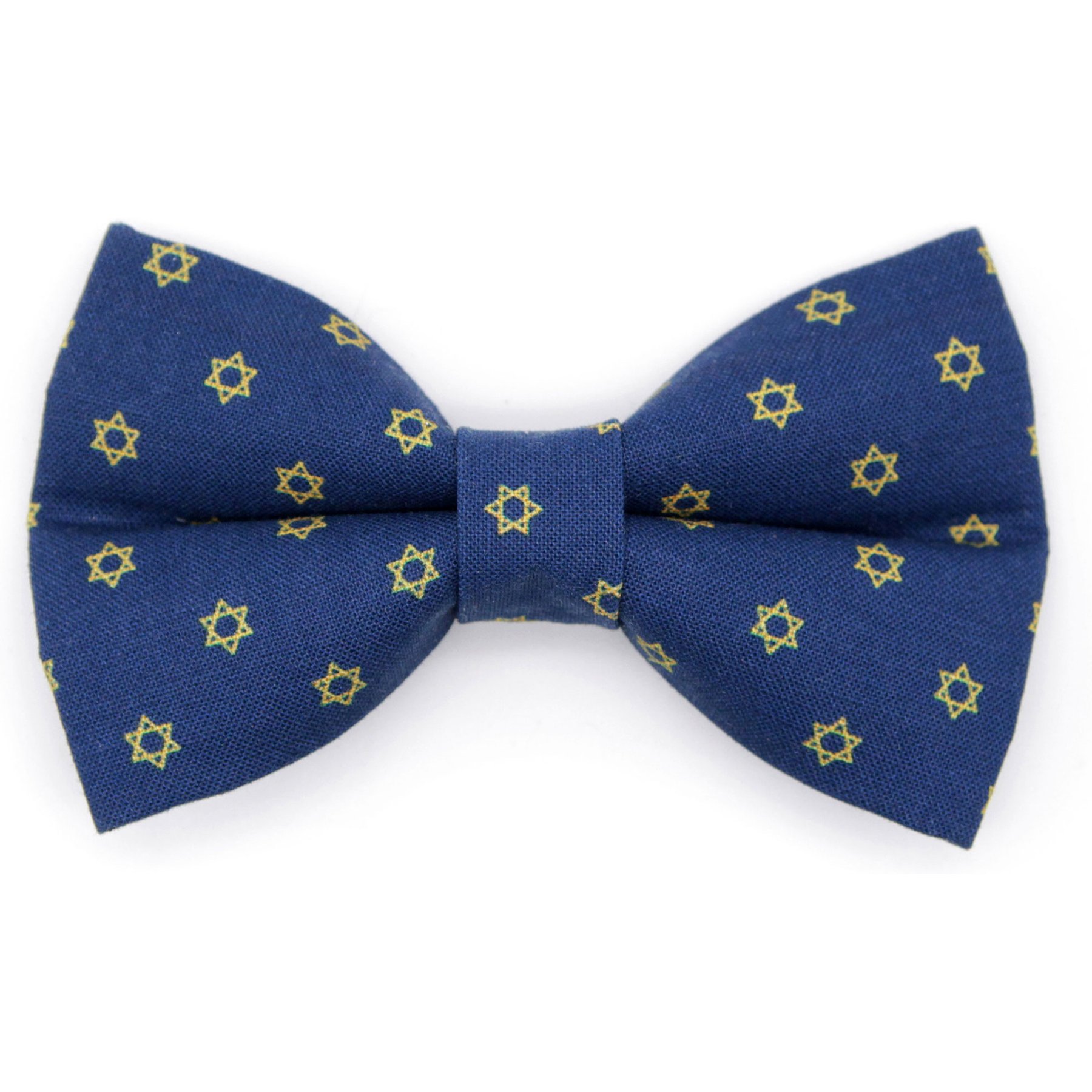 Made By Cleo Star of David Cat Bow Tie, Gold & Blue