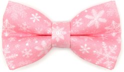 Made By Cleo Snowflakes Cat Bow Tie, Sugar Pink