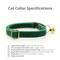 Show in main carousel: Made By Cleo Velvet Cat Collar, Hunter Green, 8 to 13-in neck, 1/2-in wide slide 2 of 5
