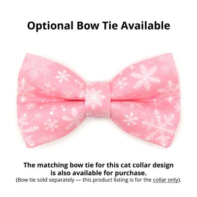 Show full view: Made By Cleo Snowflakes Cat Collar, Sugar Pink, 8 to 13-in neck, 1/2-in wide slide 4 of 4