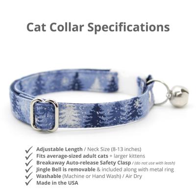 Show full view: Made By Cleo Blue Spruce Cat Collar, 8 to 13-in neck, 1/2-in wide slide 2 of 7