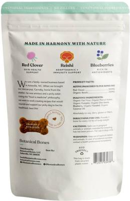 Show full view: Botanical Bones Flower Power Treat Supplement for Dogs, 4-oz bag slide 3 of 6