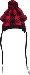 The Worthy Dog Buffalo Dog Hat, Black/Red, Large