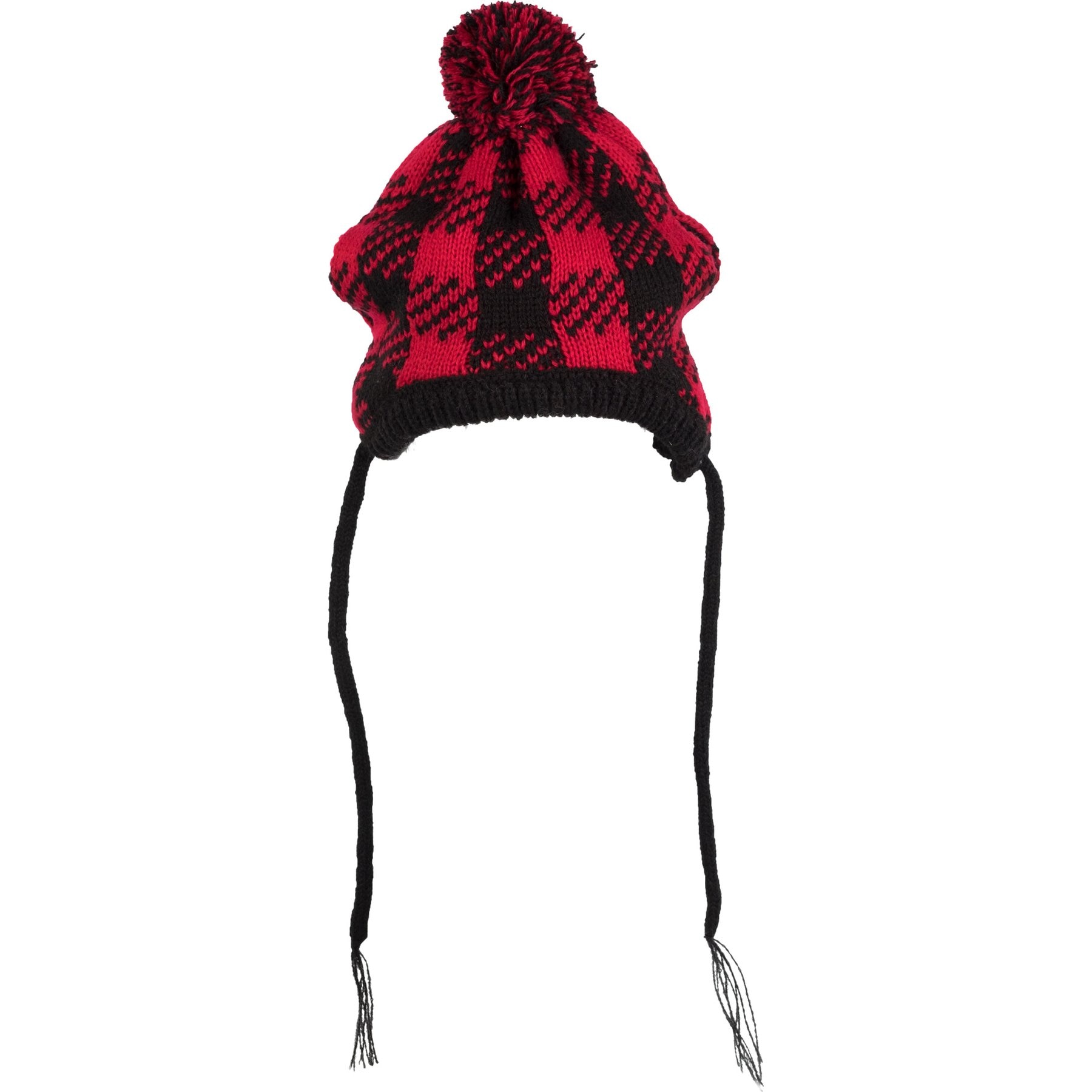 The Worthy Dog Buffalo Dog Hat, Black/Red, Medium