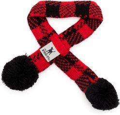 The Worthy Dog Buffalo Dog Scarf, Black/Red, X-Small slide 2 of 3