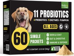 BuddyCheer Probiotic Chicken Flavored Soft Chew Digestive Aid Supplement for Dogs, 180 count slide 1 of 9