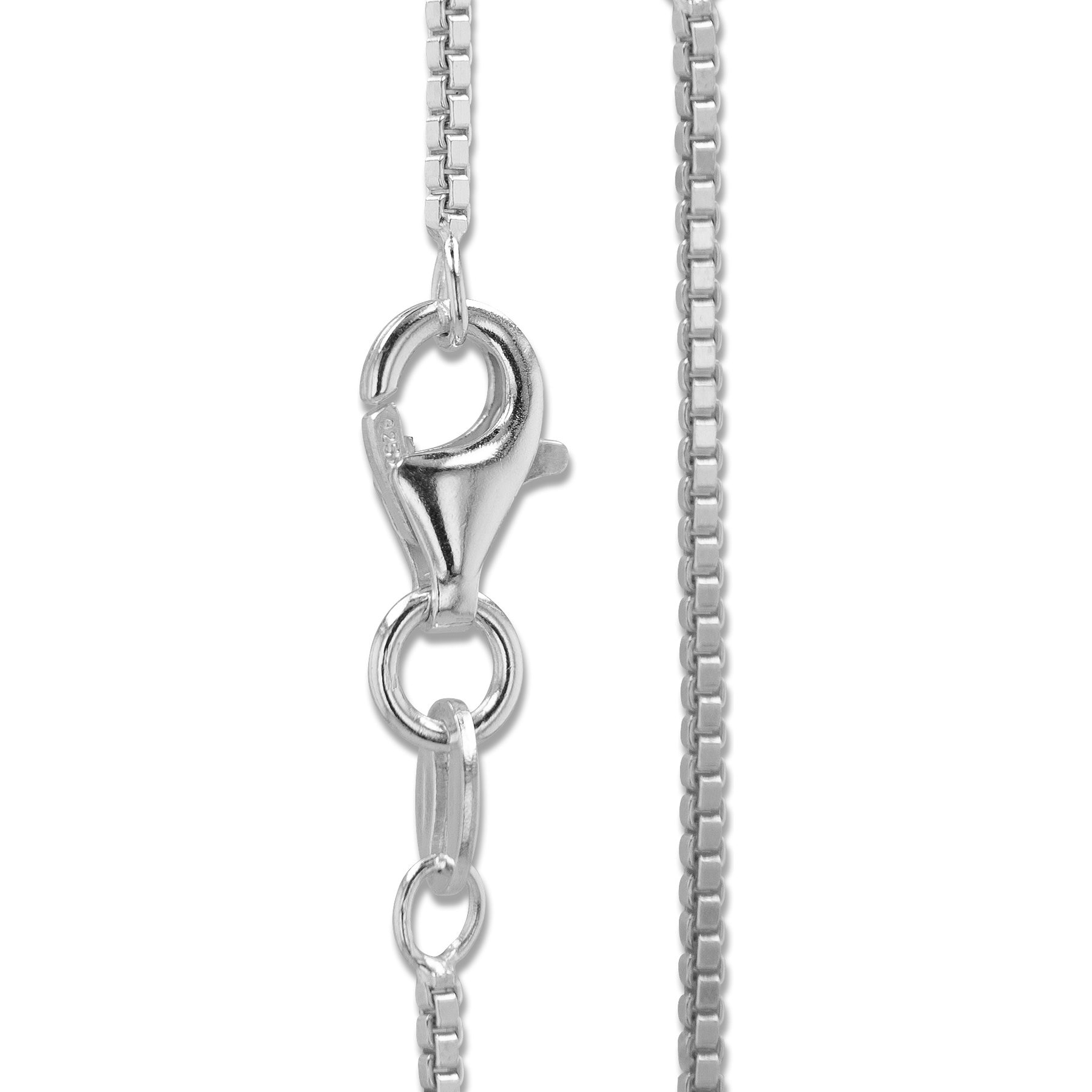 Thumbies Sterling Silver Box Chain, 24-in