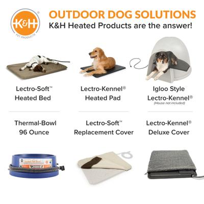 Show full view: K&H Pet Products Thermal-Bowl Outdoor Heated Cat & Dog Water Bowl, Blue, 96-oz slide 9 of 15