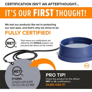 K&H Pet Products Thermal-Bowl Outdoor Heated Cat & Dog Water Bowl, Blue, 96-oz