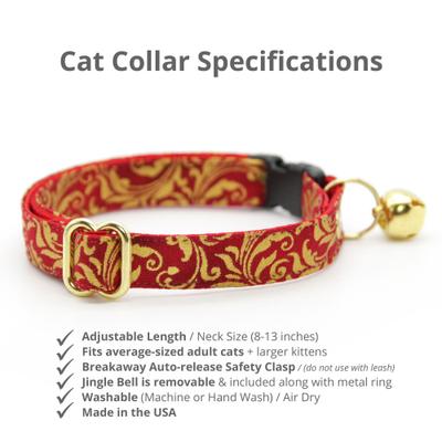 Show full view: Made By Cleo Royal Ruby Cat Collar, 8 to 13-in neck, 1/2-in wide slide 2 of 5