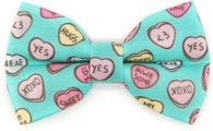 Made By Cleo Conversation Hearts Cat Bow Tie, Mint