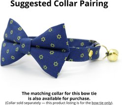 Made By Cleo Star of David Cat Bow Tie, Gold & Blue slide 2 of 2