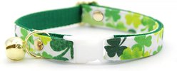 Made By Cleo Shamrock Spirit Cat Collar, 8 to 13-in neck, 1/2-in wide