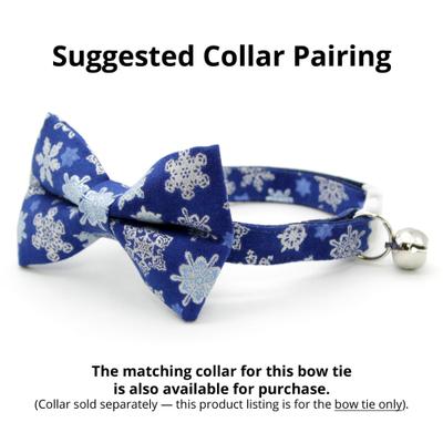 Show full view: Made By Cleo Shimmering Snowflakes Cat Bow Tie slide 2 of 2