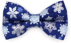 Made By Cleo Shimmering Snowflakes Cat Bow Tie
