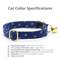 Show in main carousel: Made By Cleo Star of David Cat Collar, Gold & Blue, 8 to 13-in neck, 1/2-in wide slide 2 of 3
