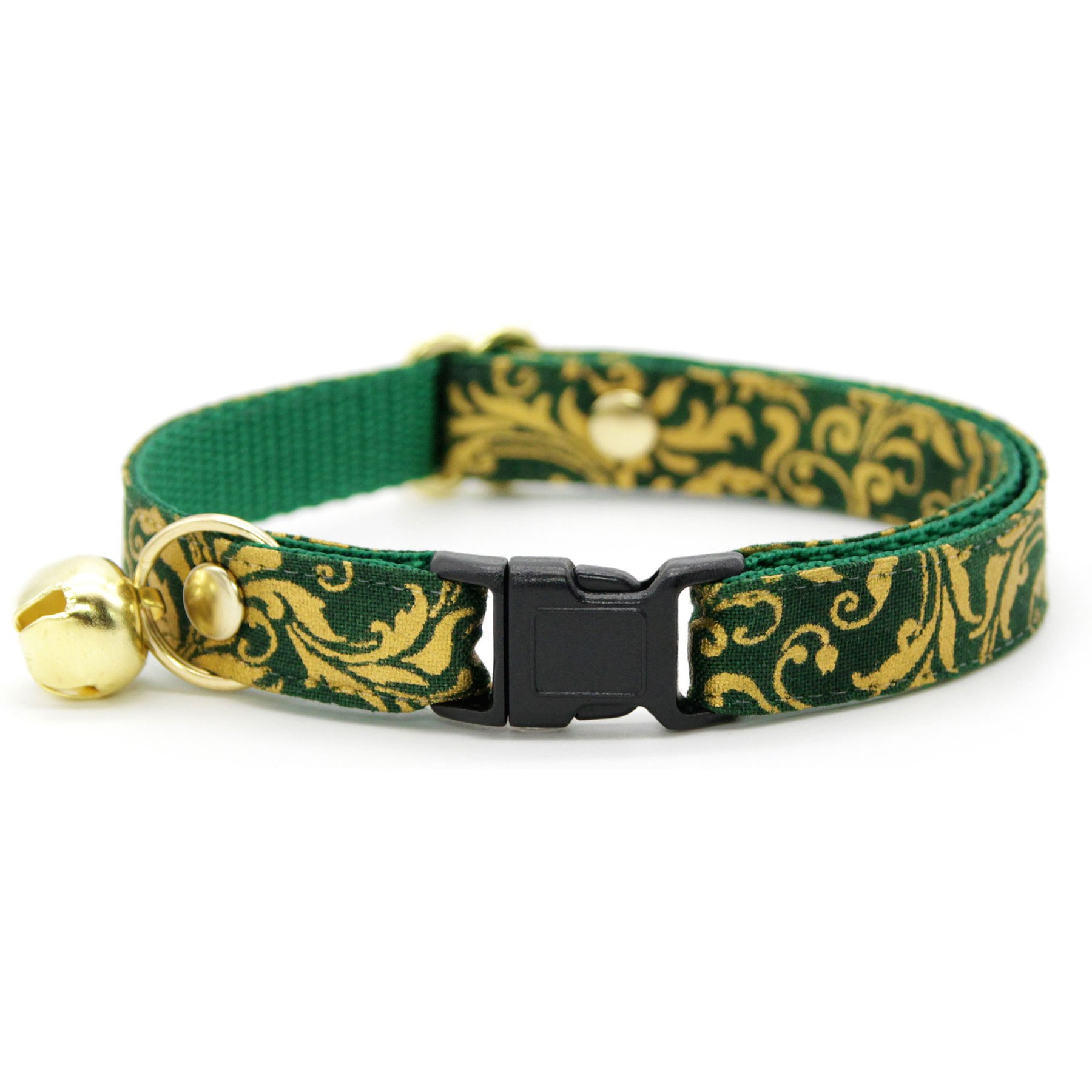 Made By Cleo Royal Emerald Cat Collar, 8 to 13-in neck, 1/2-in wide