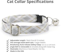 Made By Cleo Earl Grey Cat Collar, 8 to 13-in neck, 1/2-in wide slide 2 of 3