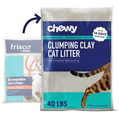 Chewy Made Chewy Made Multi-Cat Tropical Breeze Scented Clumping Clay Cat Litter (FORMERLY FRISCO), 40-lb bag