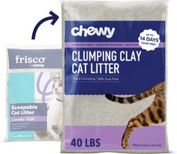 Chewy Made Multi-Cat Lavender Scented Clumping Clay Cat Litter (FORMERLY FRISCO), 40-lb bag