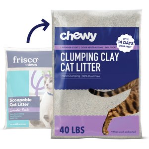 Chewy Made Multi-Cat Lavender Scented Clumping Clay Cat Litter (FORMERLY FRISCO), 40-lb bag