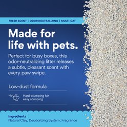 Chewy Made Multi-Cat Fresh Scented Clumping Clay Cat Litter (FORMERLY FRISCO), 40-lb bag slide 2 of 8