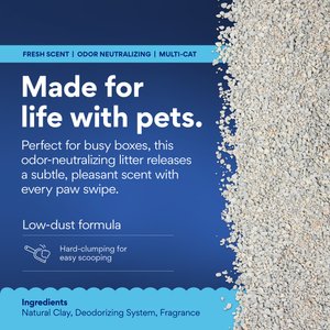 Chewy Made Multi-Cat Fresh Scented Clumping Clay Cat Litter (FORMERLY FRISCO), 40-lb bag
