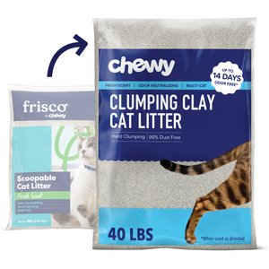 Chewy Made Multi-Cat Fresh Scented Clumping Clay Cat Litter (FORMERLY FRISCO), 40-lb bag