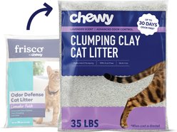 Chewy Made Odor Defense Lavender Scented Clumping Clay Cat Litter (FORMERLY FRISCO), 35-lb bag