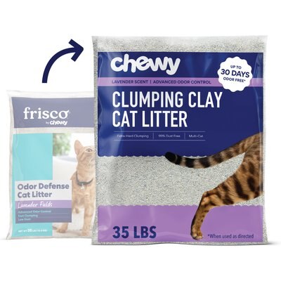 Chewy Made Chewy Made Odor Defense Lavender Scented Clumping Clay Cat Litter (FORMERLY FRISCO), 35-lb bag
