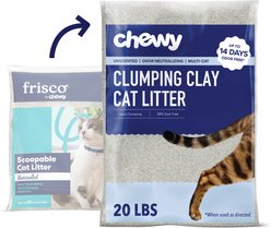 Chewy Made Multi-Cat Unscented Clumping Clay Cat Litter (FORMERLY FRISCO), 20 lb bag