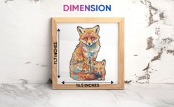 Nestologi Fox with Pup Wooden Jigsaw Puzzle, 150 Pieces, 11.7 x 16.5-in slide 2 of 9