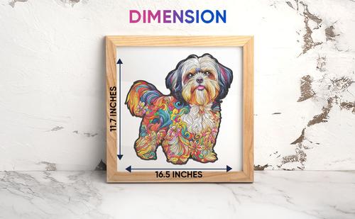 Show full view: Nestologi Shih Tzu Dog Wooden Jigsaw Puzzle, 150 Pieces, 11.7 x 16.5-in slide 5 of 9