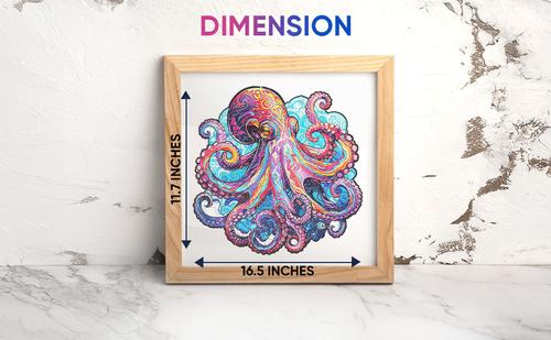Show full view: Nestologi Octopus Wooden Jigsaw Puzzle, 150 Pieces, 11.7 x 16.5-in slide 5 of 9