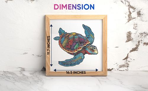 Show full view: Nestologi Sea Turtle Wooden Jigsaw Puzzle, 150 Pieces, 11.7 x 16.5-in slide 5 of 9