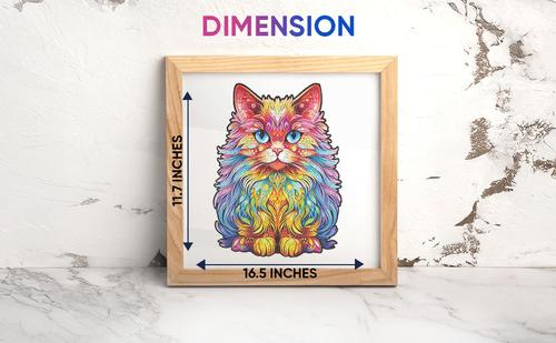 Show full view: Nestologi Cute Baby Cat Wooden Jigsaw Puzzle, 150 Pieces, 11.7 x 16.5-in slide 5 of 9