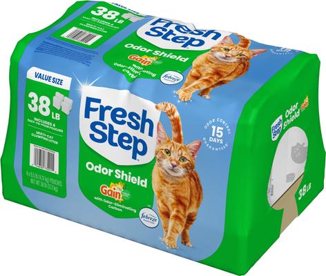 Show full view: Fresh Step Febreze Freshness Gain Scented Clumping Clay Cat Litter, 38-lb slide 9 of 13