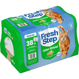Fresh Step Febreze Freshness Gain Scented Clumping Clay Cat Litter, 38-lb