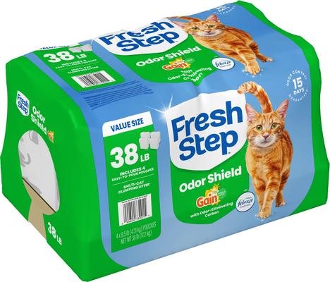 Show full view: Fresh Step Febreze Freshness Gain Scented Clumping Clay Cat Litter, 38-lb slide 8 of 13